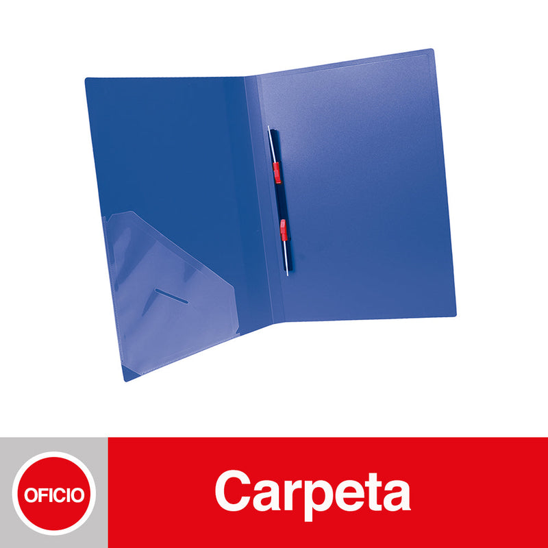 Carpeta Vinil Con Gusano Oficio Azul DATA ZONE Azul 