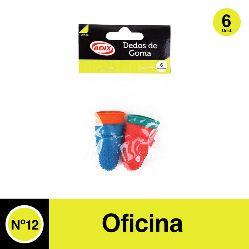 Dedo De Goma Nº12 6 Un Colores Surtidos ADIX Colores Surtidos 