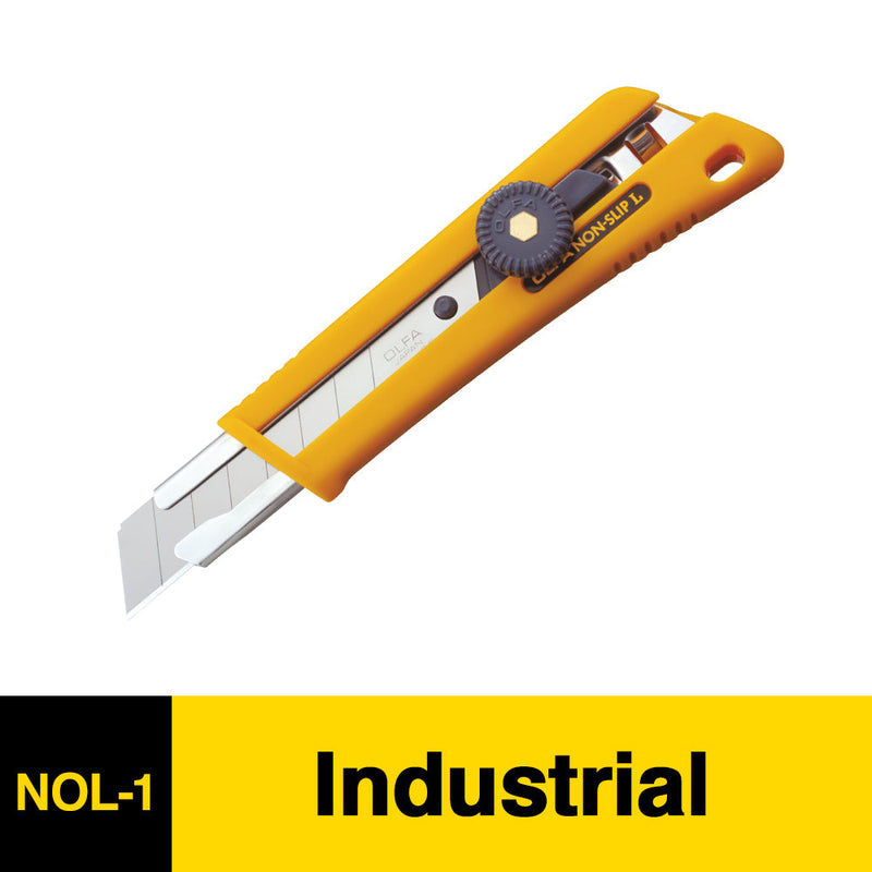 Cuchillo Cartonero Grande Guia Larga Freno Tornillo Nol-1 OLFA 