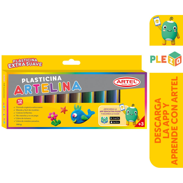 Plasticina Triangular 12 Colores ARTEL Colores Surtidos 