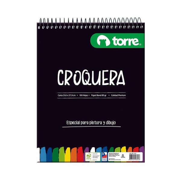 Croquera Tamaño Carta 21.6X27.9 Cm Imagia TORRE 