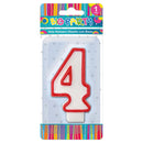 Vela Cumpleaños Numero 4 BIG PARTY 