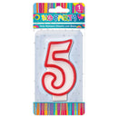 Vela Cumpleaños Numero 5 BIG PARTY 