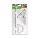 Blister Set Geometria Plastico 4 Piezas TORRE 