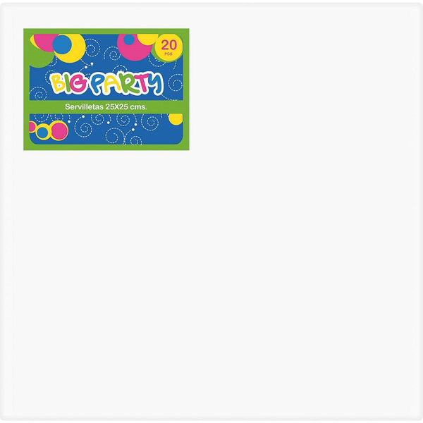 Servilleta Blanca 25 X 25 Cm 20 Pcs BIG PARTY 