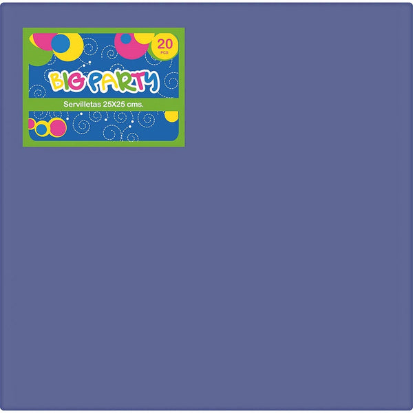 Servilleta Azul 25 X 25 Cm 20Pcs BIG PARTY 