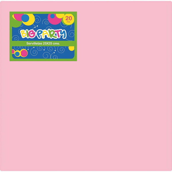 Servilleta Rosado 25 X 25 Cm 20Pcs BIG PARTY 