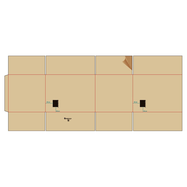 Caja De Embalaje Kraft 40 X 30 X 30 cm CORRUPAC Café 