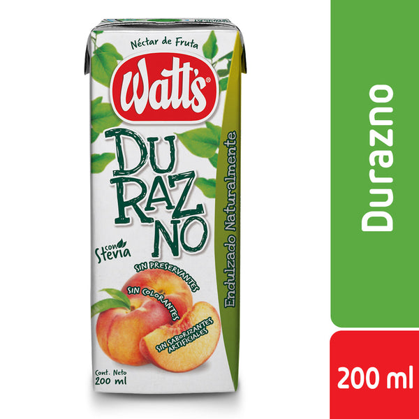 Jugo Nectar En Cajita 200 Cc Durazno WATTS 