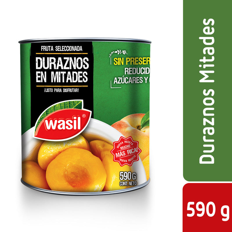 Duraznos Mitades 590 Gr WASIL 