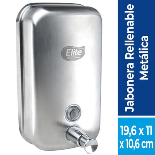 Dispensador Jabon Acero Inoxidable Vertical ELITE PROFESSIONAL 