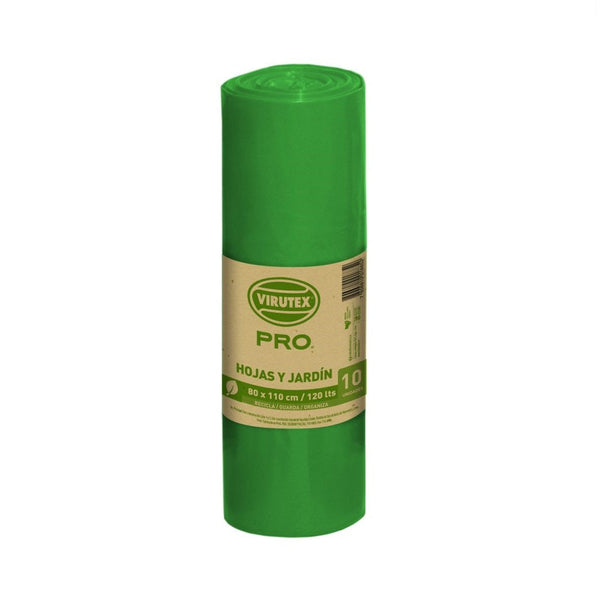 Bolsa Basura Rollo 80 X 110 10 Un Verde VIRUTEX 