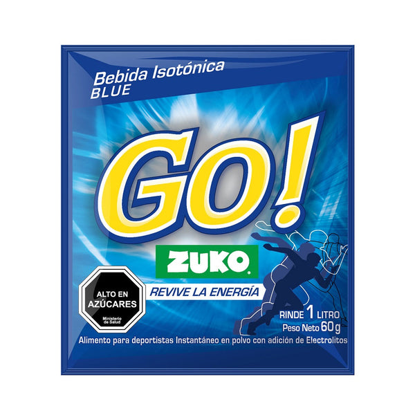 Jugo En Polvo Sobre 60 Gr Rinde 1 Lt Go Blue ZUKO 