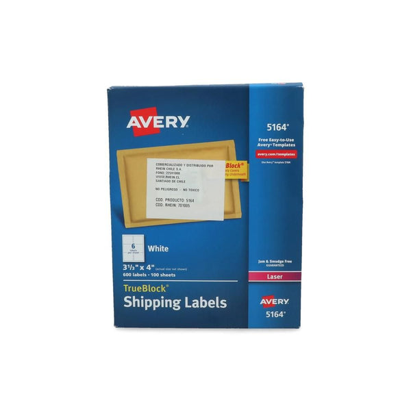 Etiqueta Laser N 5164 85 X 102 Mm 600 Un AVERY Blanco 