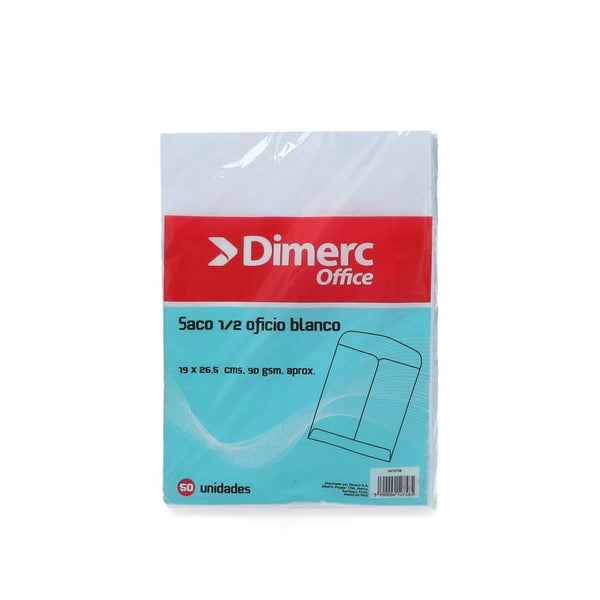 Sobre Saco 1/2 Oficio Blanco 90 gr 50 Un DIMERC 