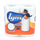 Toalla Papel Gofrado Doble Hoja 12 Mt2 Rollos LYM 