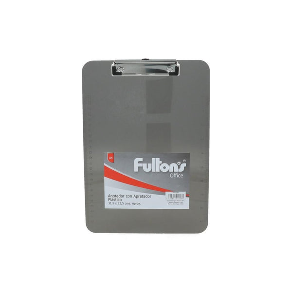 Anotador Con Apretador Metal Carta Acrílico FULTONS Metálico 