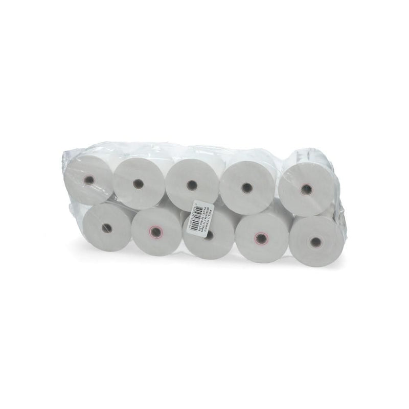 Rollo Papel Termico Paquete 80 Mm X 80 Mt X 13 Cm 55 Gr 10 Un ENGATEL Blanco 