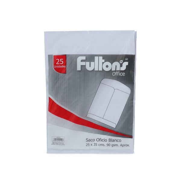 Sobre Saco Oficio Blanco 25 X 35 cm 25 Un FULTONS Blanco 