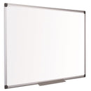 Pizarra Blanca Melamina Aluminio Reversible 90 X 60 Cm BISILQUE Blanco / Metálico 