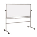 Pizarra Blanca Melamina Rotativa Con Ruedas 90 X 120 Cm BISILQUE Blanco / Metálico 