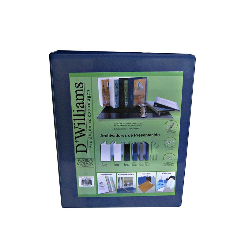 Archivador Catalogo Oficio 2 Aros 1.5 Azul D WILLIAMS 