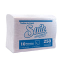 Toalla Papel Interfoliado Hoja Simple 250 Un 10 Paquetes Extra Blanca SUITE 