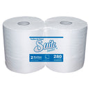 Toalla Papel Jumbo 2X280 Mt Hoja Simple Extra Blanca SUITE 