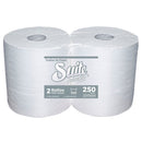 Toalla Papel Jumbo Hoja Simple Autocorte Extra Blanca 250 mt 2 Rollos SUITE 