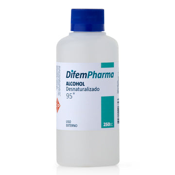 Alcohol Desnaturalizado 95% 250 Cc DIFEM PHARMA Blanco 